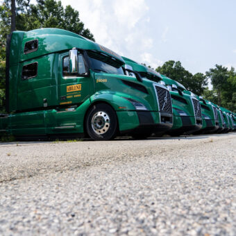 Abilene Green Trucks Lined Up in the Lot